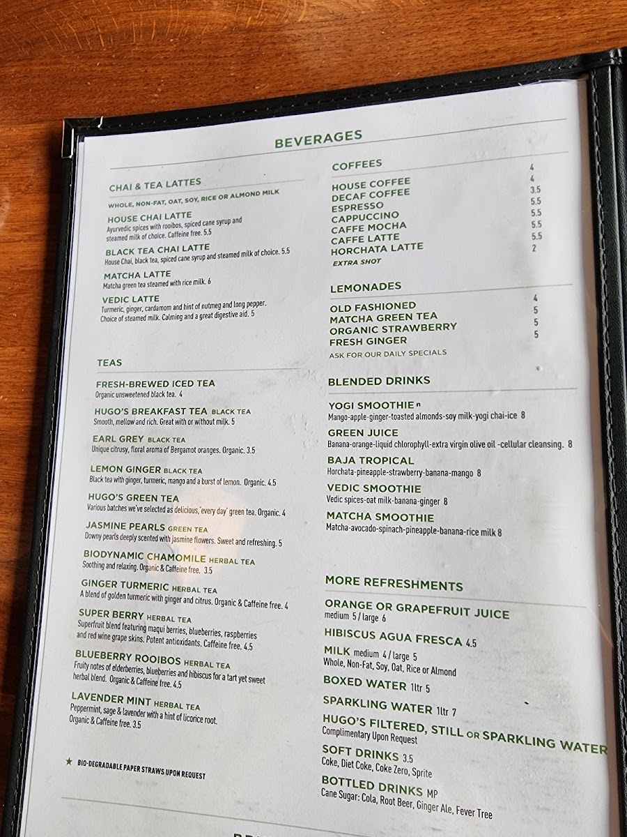 Hugo's West Hollywood Menu - Image 2